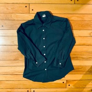 JCREW Navy Button Down Blouse